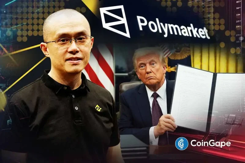 In fresh developments, there has been growing speculation that Changpeng Zhao (CZ) could return to Binance as CEO. This follows his presidential pardon by Donald Trump. Betting activity on the prediction platform PolyMarket has also surged as a result. PolyMarket Bets Show Rising Confidence in CZ’s Return According to PolyMarket data, the odds of CZ’s
The post <a href="https://coingape.com/changpeng-zhao-comeback-polymarket-set-62-odds-of-binance-return-by-december-following-trump-pardon/">Changpeng Zhao Comeback? PolyMarket Set 62% Odds of Binance Return by December Following Trump Pardon</a> appeared first on <a href="https://coingape.com/">CoinGape</a>.