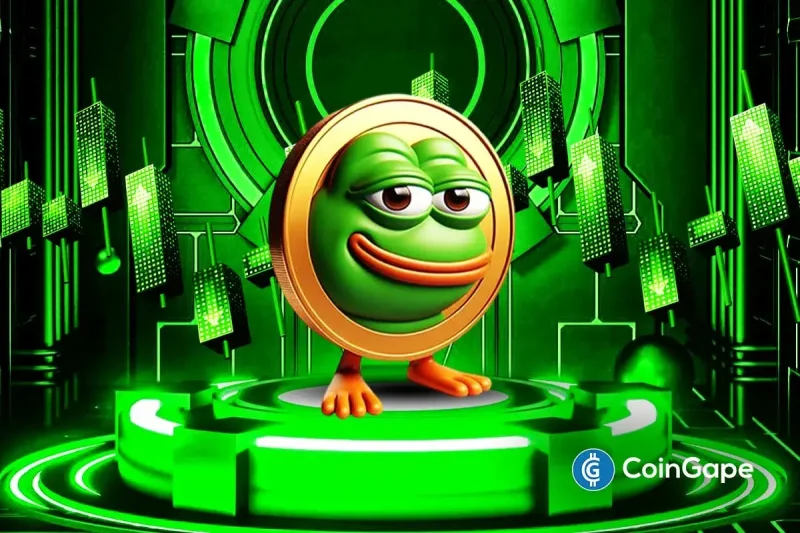 Pepe coin price has remained under pressure despite renewed signals of investor repositioning in the market. Exchange data suggests that holders are quietly shifting tokens away from trading platforms, signaling a potential phase of accumulation. On the chart, PEPE continues to trade within a broader descending pattern while stabilizing near a familiar demand area. Pepe
The post <a href="https://coingape.com/markets/pepe-coin-price-prediction-as-weekly-outflows-hit-17m-is-rebound-ahead/">PEPE Coin Price Prediction as Weekly Outflows Hit $17M – Is Rebound Ahead?</a> appeared first on <a href="https://coingape.com/">CoinGape</a>.